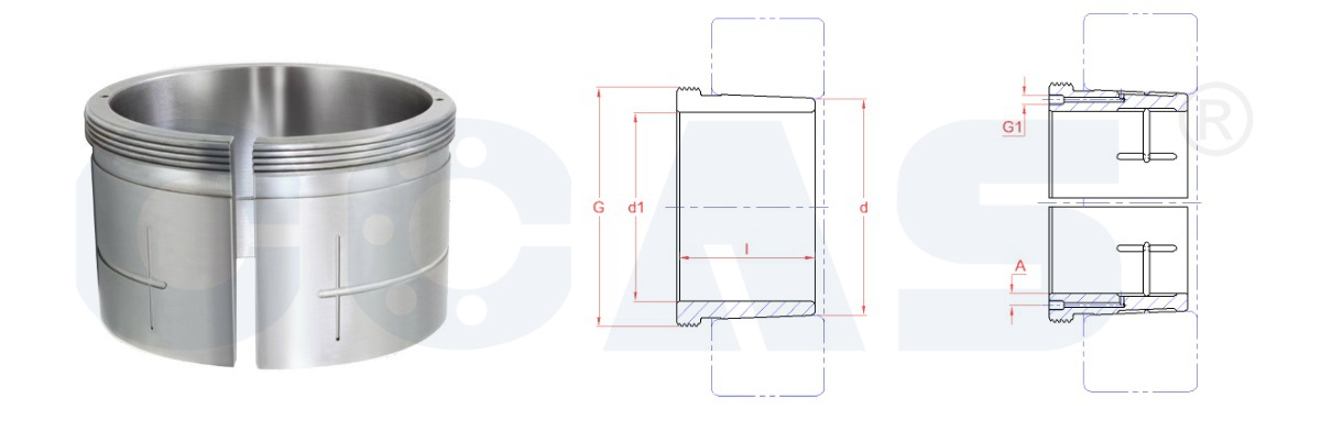 AOH 241 Series Hydraulic Withdrawal Sleeve Drawing-CCAS Bearing