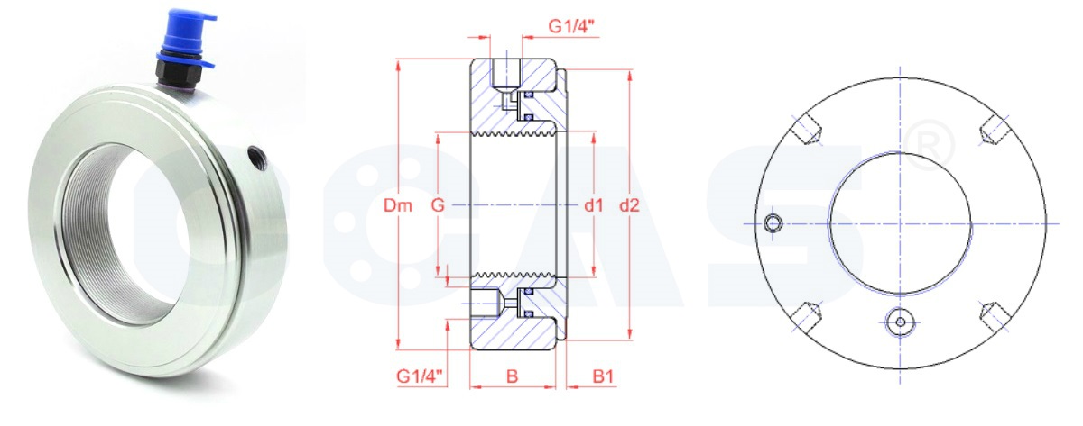 drawing of HMV hydraulic nuts_HMVC hydraulic nuts_CCAS Bearing