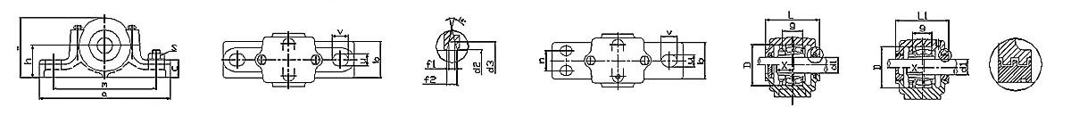 drawing of SN 500 series plummer blocks-CCAS Bearing